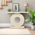 MAYEERTY 40 Inch Glam Console Table, 1.57 Thick Abstract Texture Top 120Lbs Load Capacity