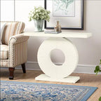 MAYEERTY Table console glamour de 40 pouces, plateau texturé abstrait de 1,57 pouce d'épaisseur, capacité de charge de 120 lb