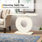 MAYEERTY Table console glamour de 40 pouces, plateau texturé abstrait de 1,57 pouce d'épaisseur, capacité de charge de 120 lb