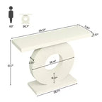 MAYEERTY Table console glamour de 40 pouces, plateau texturé abstrait de 1,57 pouce d'épaisseur, capacité de charge de 120 lb