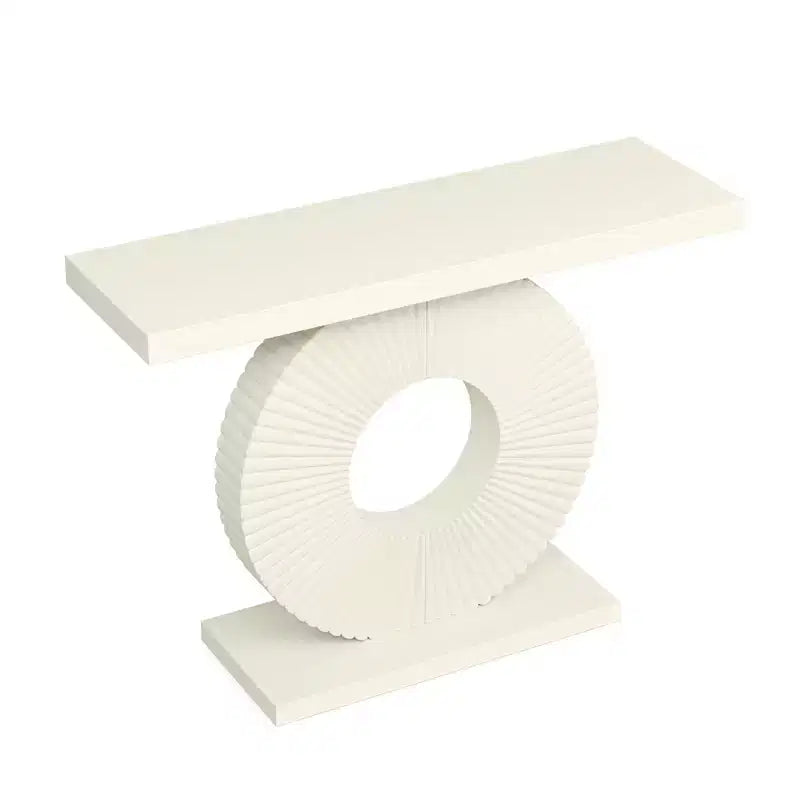 MAYEERTY Table console glamour de 40 pouces, plateau texturé abstrait de 1,57 pouce d'épaisseur, capacité de charge de 120 lb