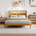 Christopher Knight Home Cortez Mid-Century Modern Rubberwood Platform Bed Frame with Headboard