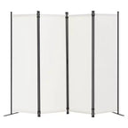 VEVOR Room Divider, 4 Panel Room Dividers and Folding Privacy Screens, Fabric Partition Room Dividers for Office, Bedroom, Dining Room, White