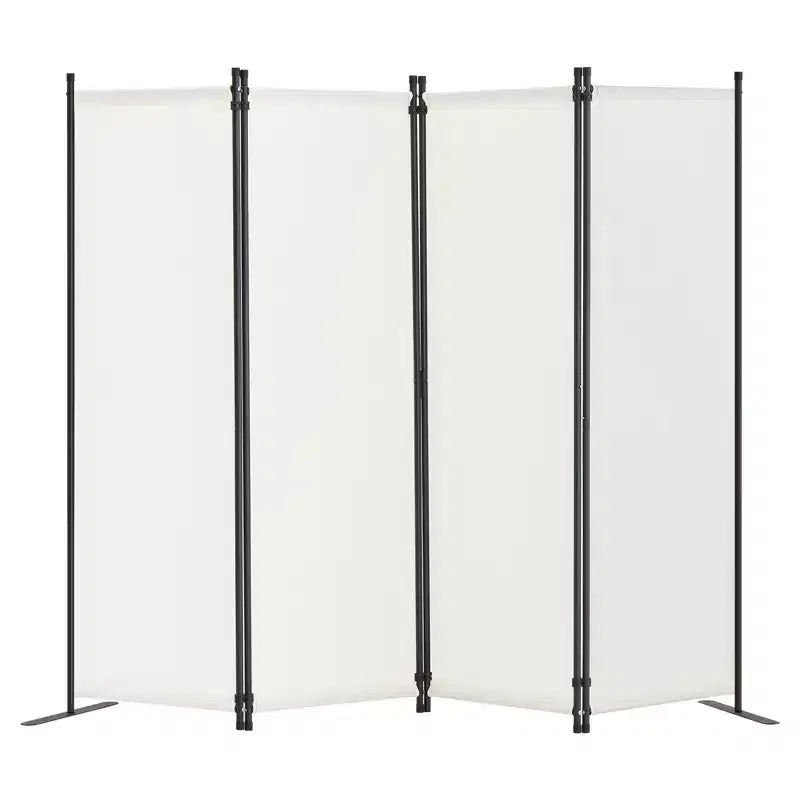 VEVOR Room Divider, 4 Panel Room Dividers and Folding Privacy Screens, Fabric Partition Room Dividers for Office, Bedroom, Dining Room, White