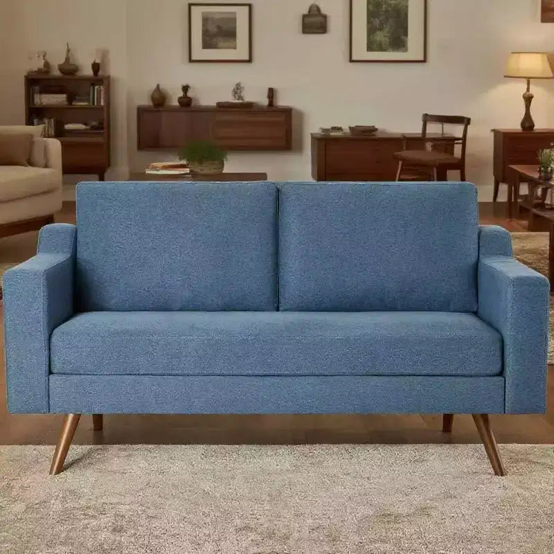 Dyonery 65.4 Sofa, comfortable linen sofa, medieval modern small sofa, with spring pads, solid wood frame, tool-free assembly