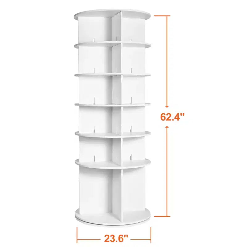 VEVOR Tour de rangement à chaussures rotative à 6 niveaux, présentoir à chaussures rotatif à 360°, carrousel rond de rangement à chaussures, organisateur de chaussures Lazy Susan, blanc