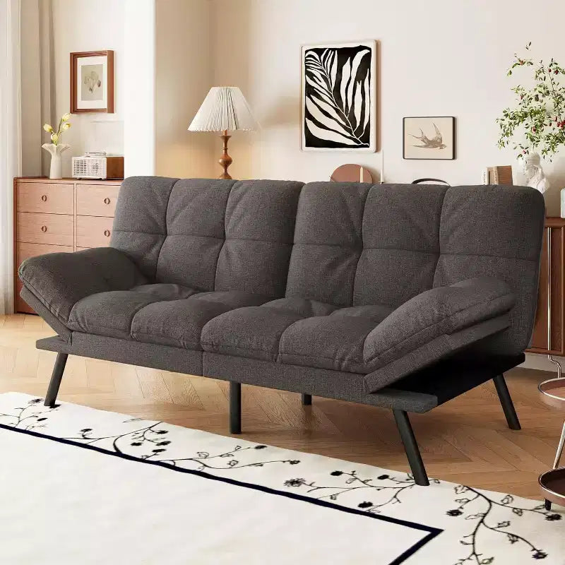 Dyonery 68 Futon Canapé-lit Convertible avec Mousse à Mémoire de Forme, Canapé Pliant, Lit de Repos