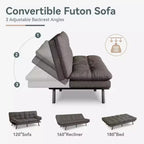 Dyonery 68 Futon Canapé-lit Convertible avec Mousse à Mémoire de Forme, Canapé Pliant, Lit de Repos