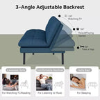 Dyonery 68 Futon Canapé-lit Convertible avec Mousse à Mémoire de Forme, Canapé Pliant, Lit de Repos