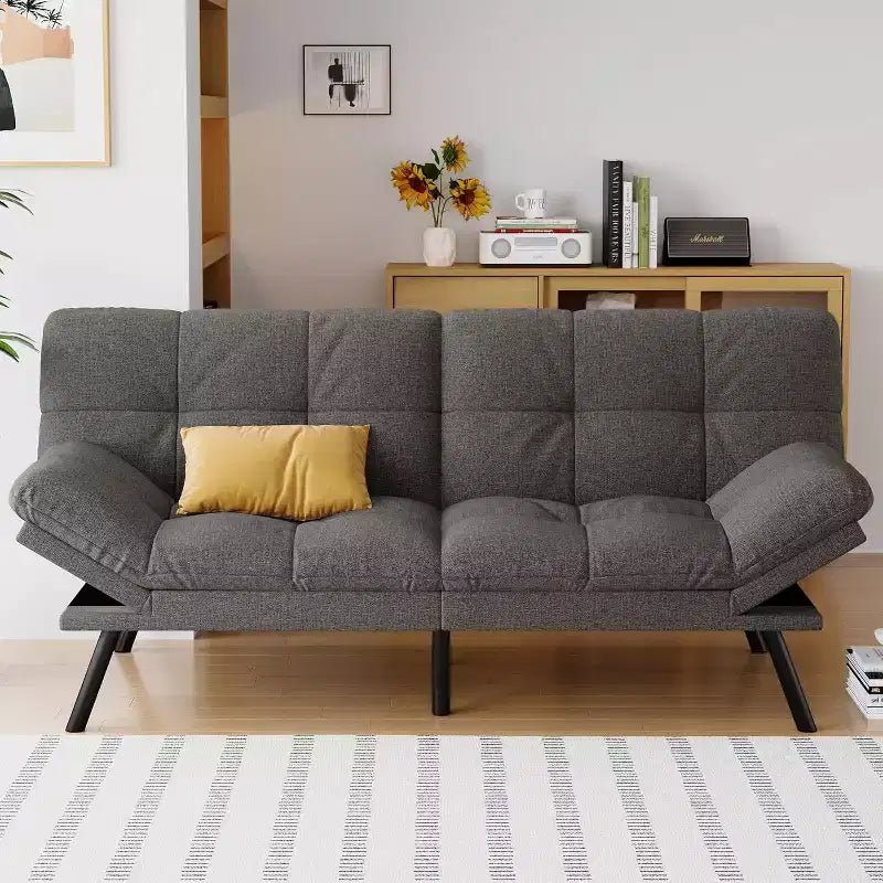 Dyonery 68 Futon Canapé-lit Convertible avec Mousse à Mémoire de Forme, Canapé Pliant, Lit de Repos
