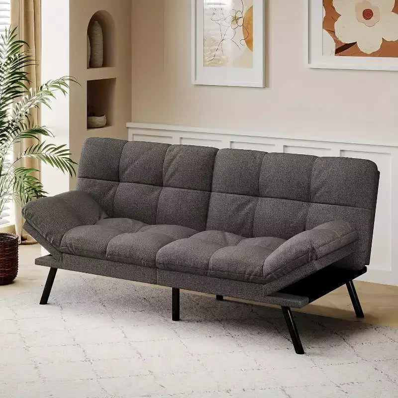 Dyonery 68 Futon Sofa Bed Convertible Memory Foam Couch Bed Folding Sofa Bed Sleeper Couch