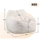 Fauteuil poire avec accoudoirs, rembourrage en mousse haute densité. Canapé paresseux pour adultes dans le salon, la chambre à coucher