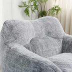 Fauteuil poire avec accoudoirs, rembourrage en mousse haute densité. Canapé paresseux pour adultes dans le salon, la chambre à coucher