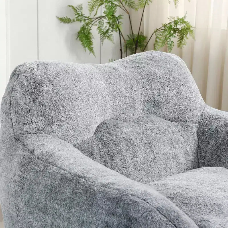 Fauteuil poire avec accoudoirs, rembourrage en mousse haute densité. Canapé paresseux pour adultes dans le salon, la chambre à coucher