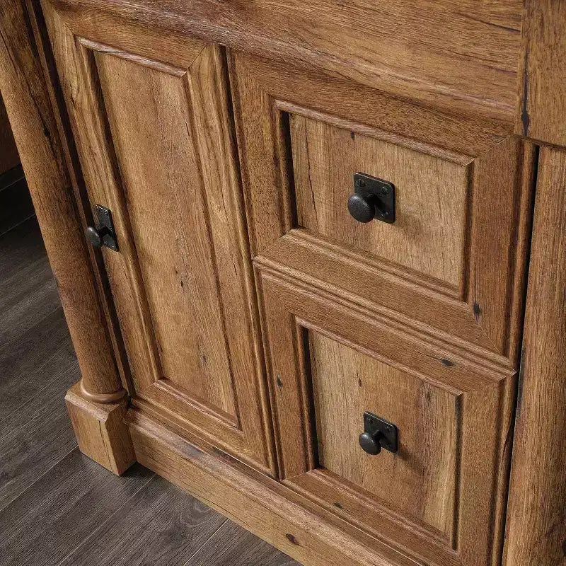 HomeStock 56.5 po H Bureaux d'ordinateur en bois couleur marron avec tiroir universel
