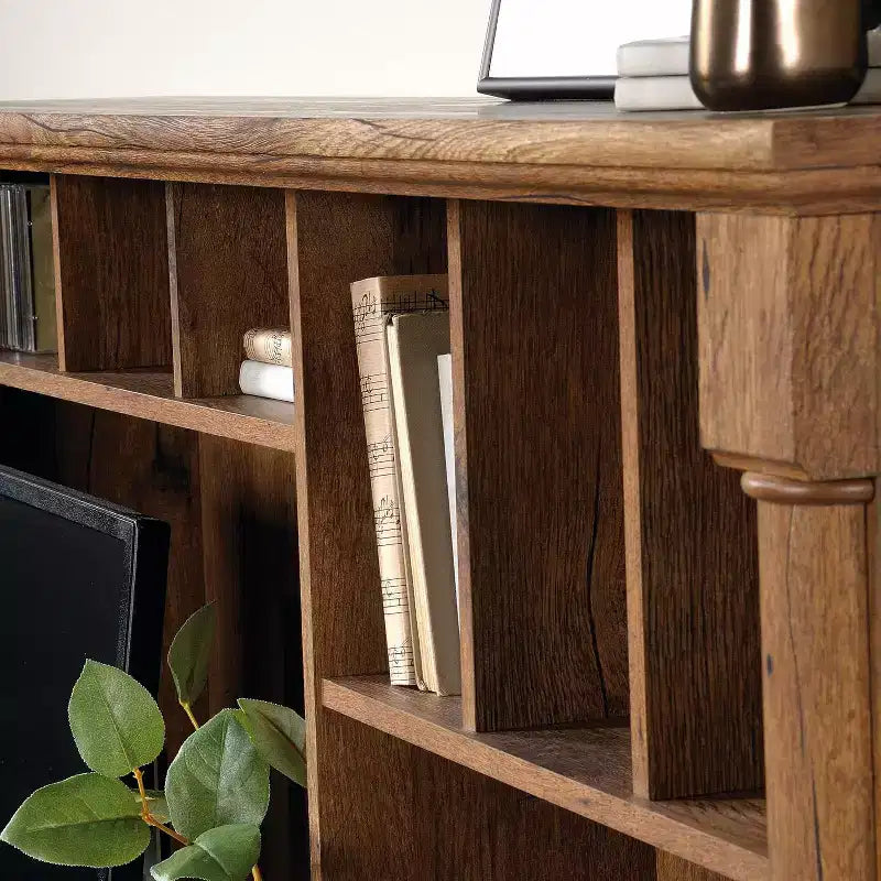 HomeStock 56.5 po H Bureaux d'ordinateur en bois couleur marron avec tiroir universel