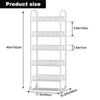Étagère de rangement à 5 niveaux GustoWave avec roues rotatives pour la cuisine