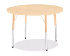 Table ronde Jonti-Craft Berries avec plateau et bord en érable, hauteur adulte (36 x 36)