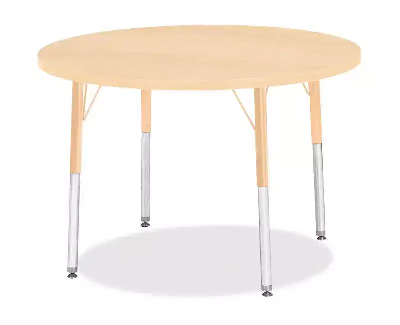 Table ronde Jonti-Craft Berries avec plateau et bord en érable, hauteur adulte (36 x 36)
