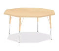 Jonti-Craft Berries Elementary Height Maple Top/Edge Octagon Table 48 x 48 in Beige