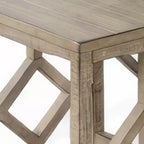 Royal Hampton Ensemble de 3 tables gigognes d'appoint | Structure géométrique | Bois d'acajou massif