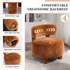 GDFStudio Jesse - Fauteuil d'appoint moderne sans accoudoirs de 71 cm avec dossier incurvé