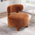 GDFStudio Jesse Modern 28 Upholstered Armless Accent Chair with Curved Backrest