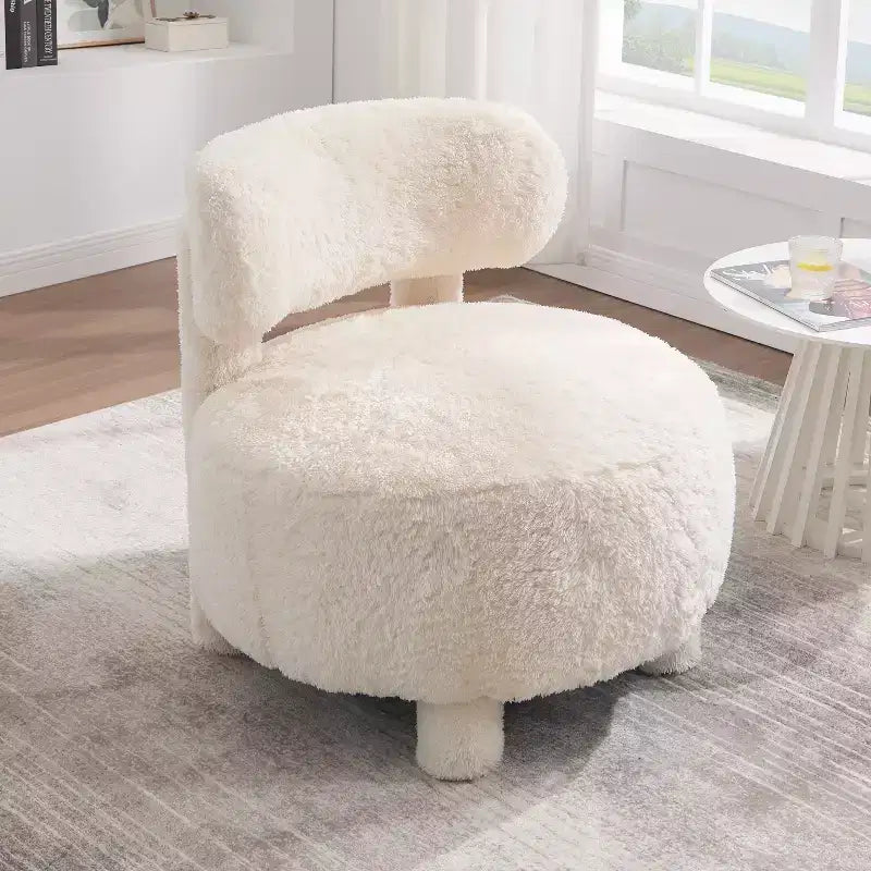 GDFStudio Jesse - Fauteuil d'appoint moderne sans accoudoirs de 71 cm avec dossier incurvé