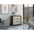 Commode de chambre moderne Okak à 3 tiroirs avec plateau supérieur, commode en bois, commode pour chambre/entrée/bureau