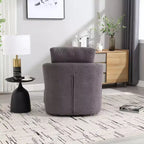 Okak Fauteuil pivotant moderne 360° avec double coussin moelleux, fauteuil de loisirs, fauteuil club pour hôtel, salon, chambre à coucher
