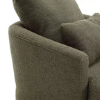 Okak Fauteuil pivotant moderne 360° avec double coussin moelleux, fauteuil de loisirs, fauteuil club pour hôtel, salon, chambre à coucher