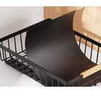 Organisateur de placard coulissant, panier de placard en maille coulissant multifonctionnel avec 2 lignes de voiture, pour cuisine garde-manger salle de bain chambre noir
