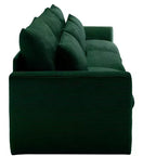 Canapé d'angle convertible Okak Comfy avec pouf de rangement et 3 oreillers, canapé moderne en velours côtelé pour salon, appartement