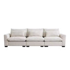 Canapé d'angle convertible Okak Comfy avec pouf de rangement et 3 oreillers, canapé moderne en velours côtelé pour salon, appartement