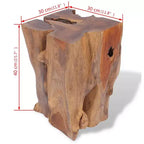 vidaXL Tabouret Marron Bois de teck massif