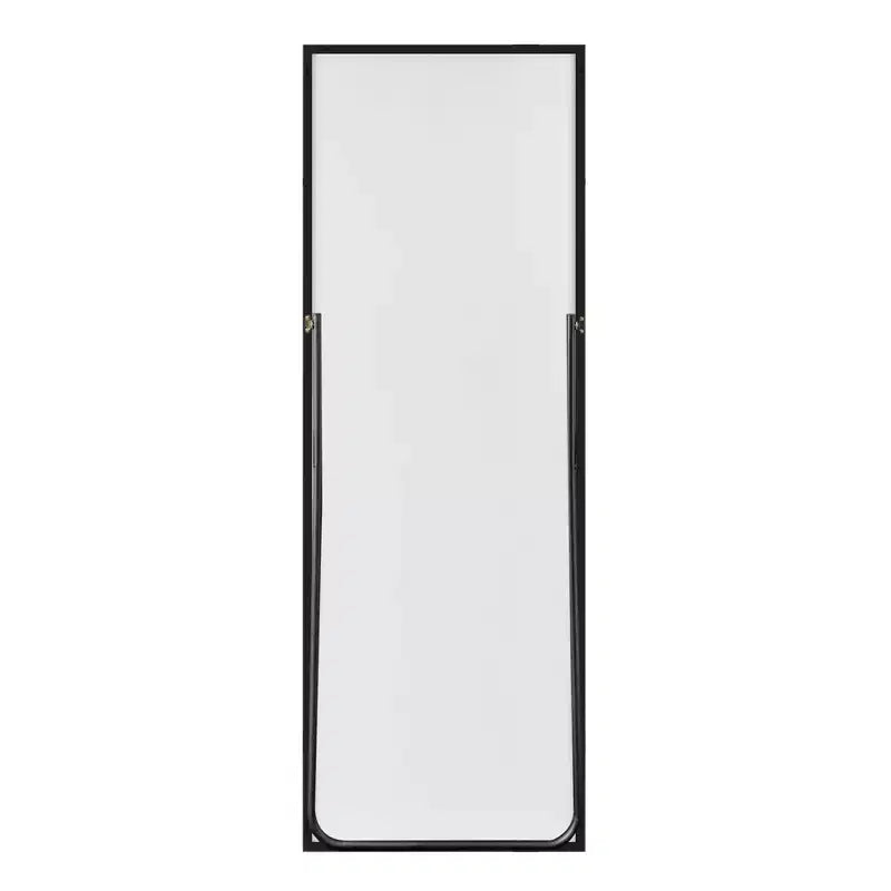 MAYEERTY Miroir pleine longueur en aluminium à bord fin et à angle droit, rectangulaire, noir, 64,17 x 21,26 x 0,59 pouces