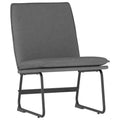 vidaXL Lounge Chair Dark Grey - Upholstered Single Accent Armless Chair for Living Room Bedroom Office
