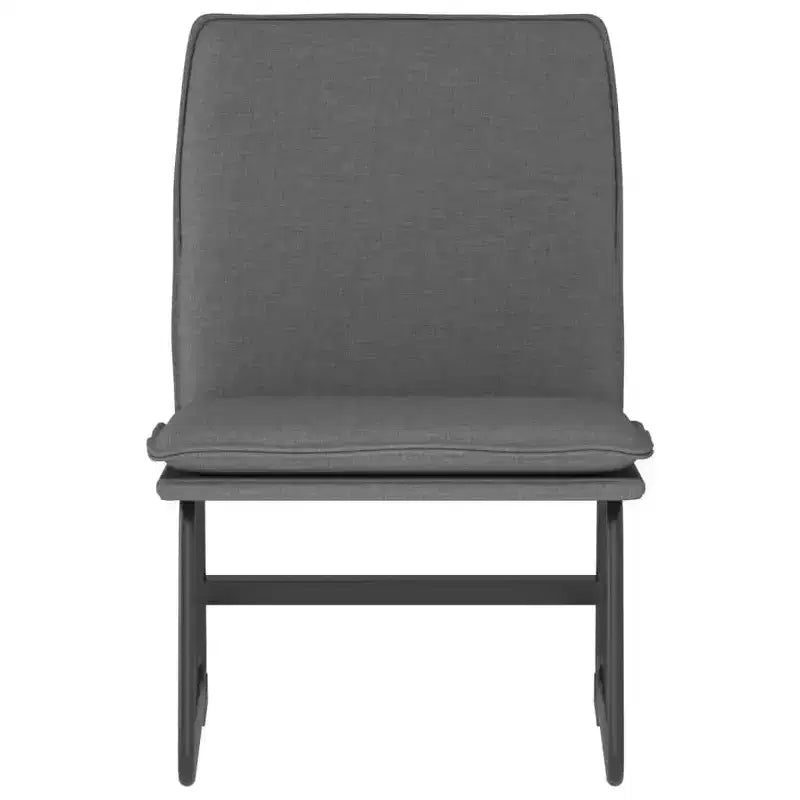 vidaXL Fauteuil de relaxation gris foncé - Chaise d'appoint sans accoudoirs rembourrée pour salon, chambre, bureau