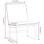 vidaXL Fauteuil de relaxation gris foncé - Chaise d'appoint sans accoudoirs rembourrée pour salon, chambre, bureau