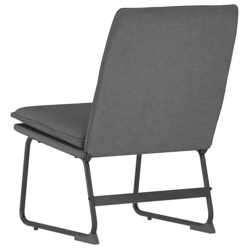 vidaXL Fauteuil de relaxation gris foncé - Chaise d'appoint sans accoudoirs rembourrée pour salon, chambre, bureau