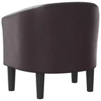 vidaXL Fauteuil crapaud - Fauteuil en similicuir marron, Siège confortable pour salon ou chambre à coucher