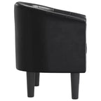 vidaXL Fauteuil club noir en similicuir Fauteuil d'appoint rond et robuste