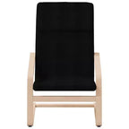 vidaXL Chaise Fauteuil Fauteuil d'appoint Meuble de salon avec repose-pieds Tissu - Noir