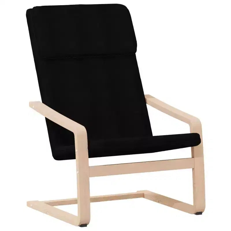 vidaXL Chaise Fauteuil Fauteuil d'appoint Meuble de salon avec repose-pieds Tissu - Noir