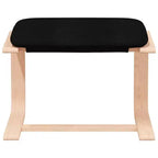 vidaXL Chaise Fauteuil Fauteuil d'appoint Meuble de salon avec repose-pieds Tissu - Noir