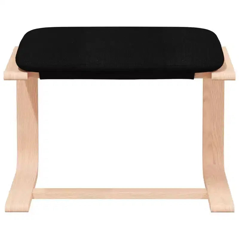 vidaXL Chaise Fauteuil Fauteuil d'appoint Meuble de salon avec repose-pieds Tissu - Noir