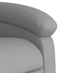 vidaXL Fauteuil inclinable électrique releveur, Tissu gris clair - Fauteuil avec réglage motorisé pour personnes âgées, Assise spacieuse