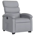 vidaXL Fauteuil inclinable électrique releveur, Tissu gris clair - Fauteuil avec réglage motorisé pour personnes âgées, Assise spacieuse