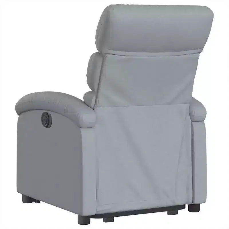 vidaXL Fauteuil inclinable électrique releveur, Tissu gris clair - Fauteuil avec réglage motorisé pour personnes âgées, Assise spacieuse