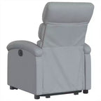 vidaXL Fauteuil inclinable électrique releveur, Tissu gris clair - Fauteuil avec réglage motorisé pour personnes âgées, Assise spacieuse
